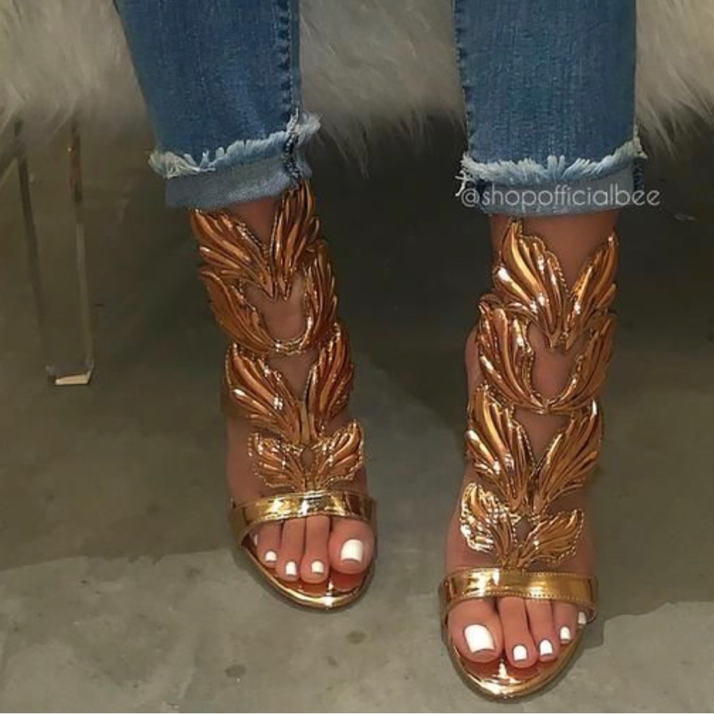 Rose Gold Wing Heels